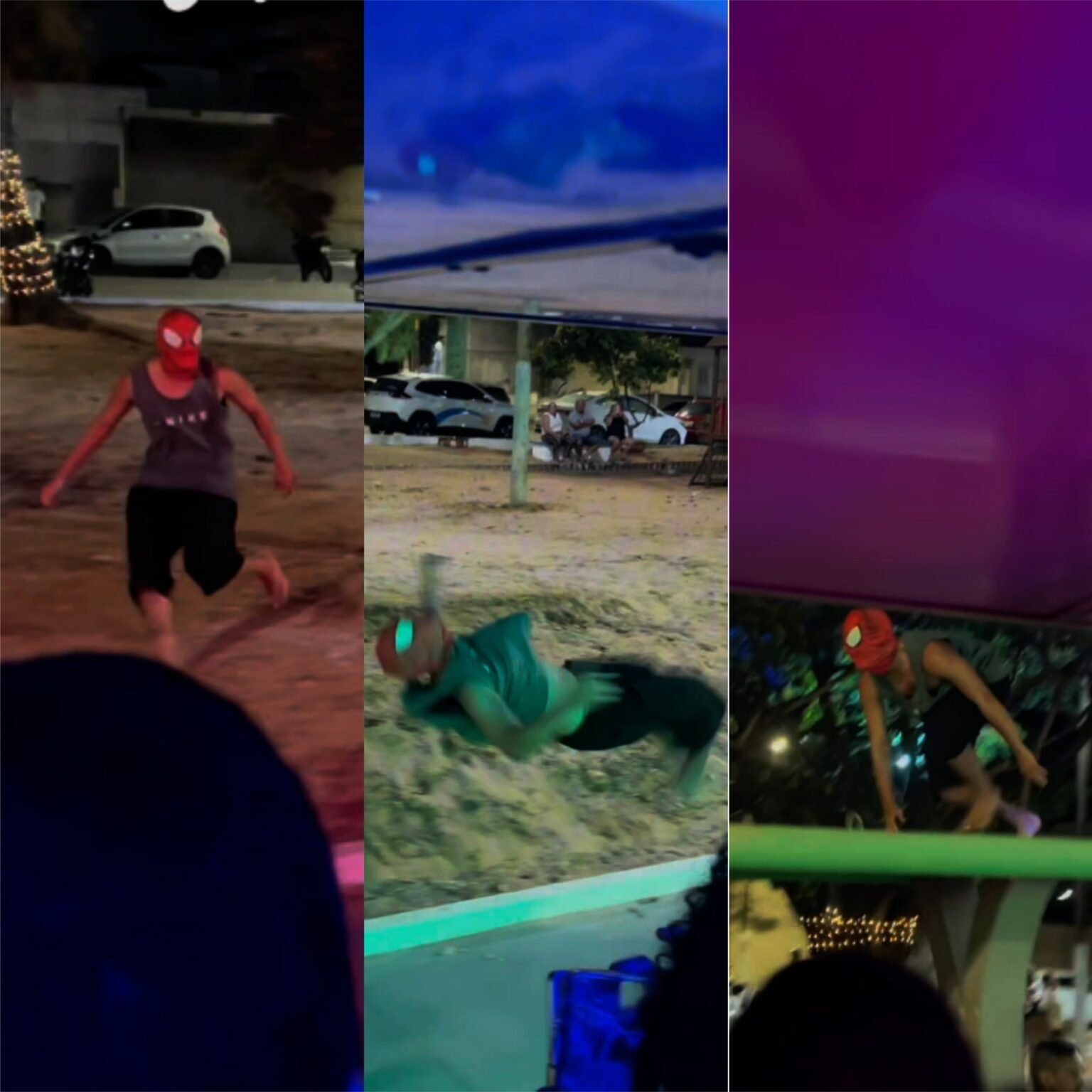 Motoboy chama atenção com acrobacias em carreta da alegria em Natal