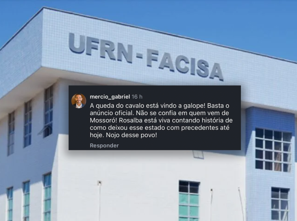 Professor da UFRN causa polêmica com comentário ofensivo sobre Mossoró
