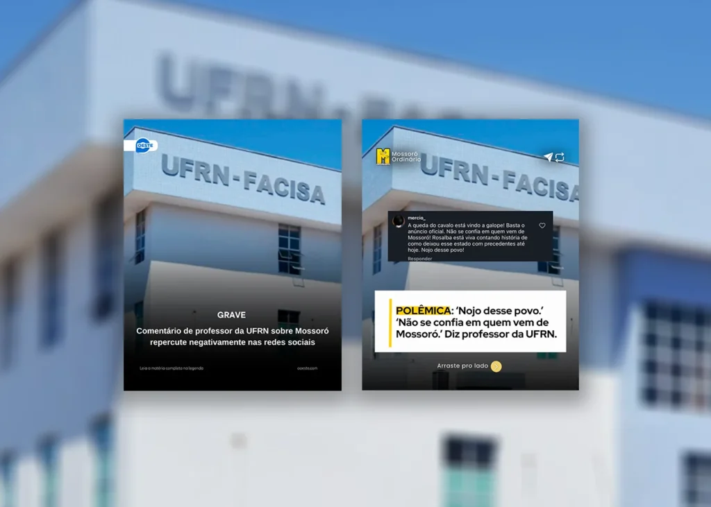 Professor da UFRN amplia ação contra perfis após comentário ofensivo sobre Mossoró