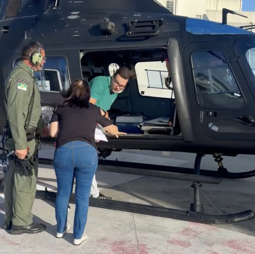 **Fígado do RN é levado de helicóptero para transplante no Ceará**