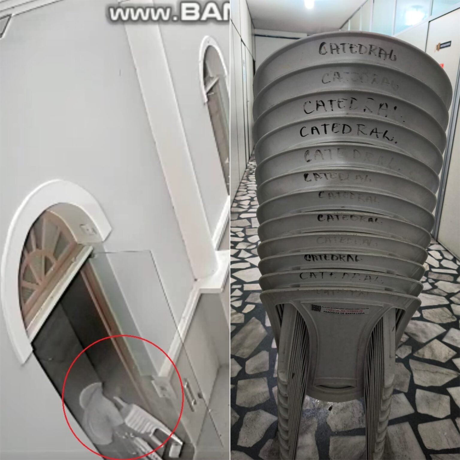 **Ladrão é flagrado furtando cadeiras da Catedral de Santa Luzia, em Mossoró**