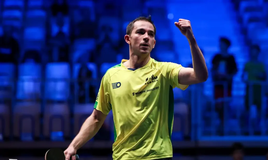 **Hugo Calderano chega ao 2º lugar do ranking mundial de tênis de mesa**
