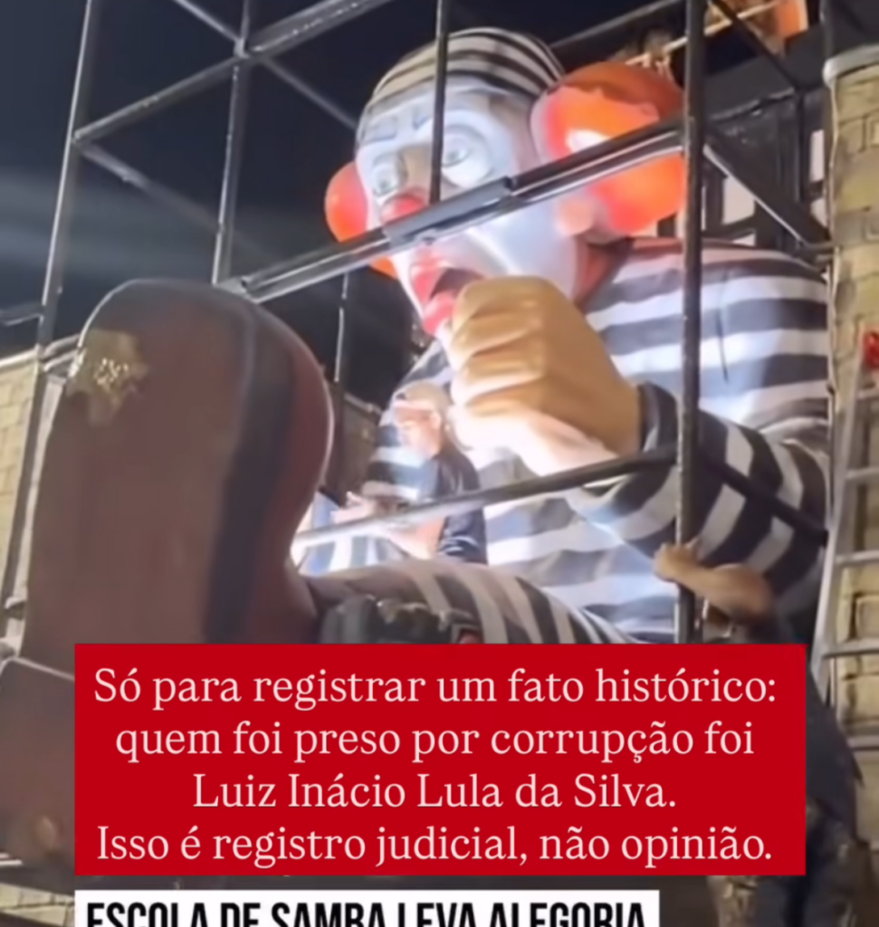 Michelle Bolsonaro rebate desfile que retratou Bolsonaro como preso