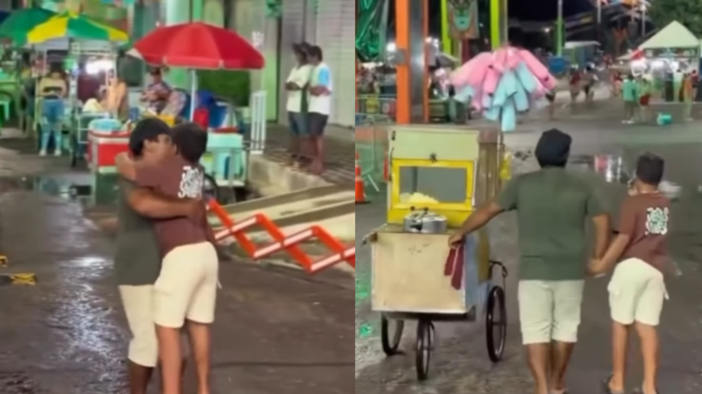 Pai e filho autista viralizam no Carnaval de Assú