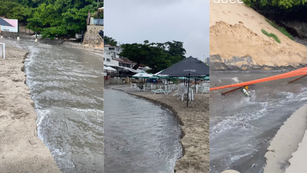 Areia da Praia de Ponta Negra é Levantada Após Chuvas Fortes em Natal