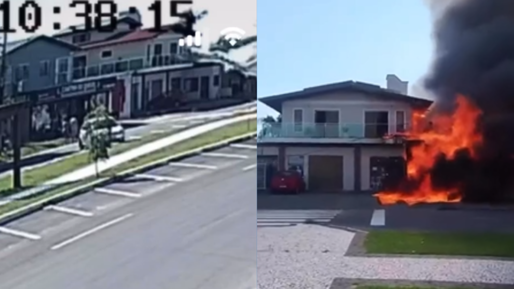 Avião cai e explode sobre restaurante no litoral do RS; três mortos