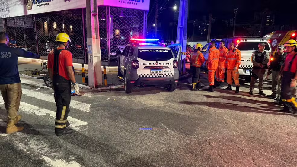 Motociclista morre em colisão com viatura da PM em Natal