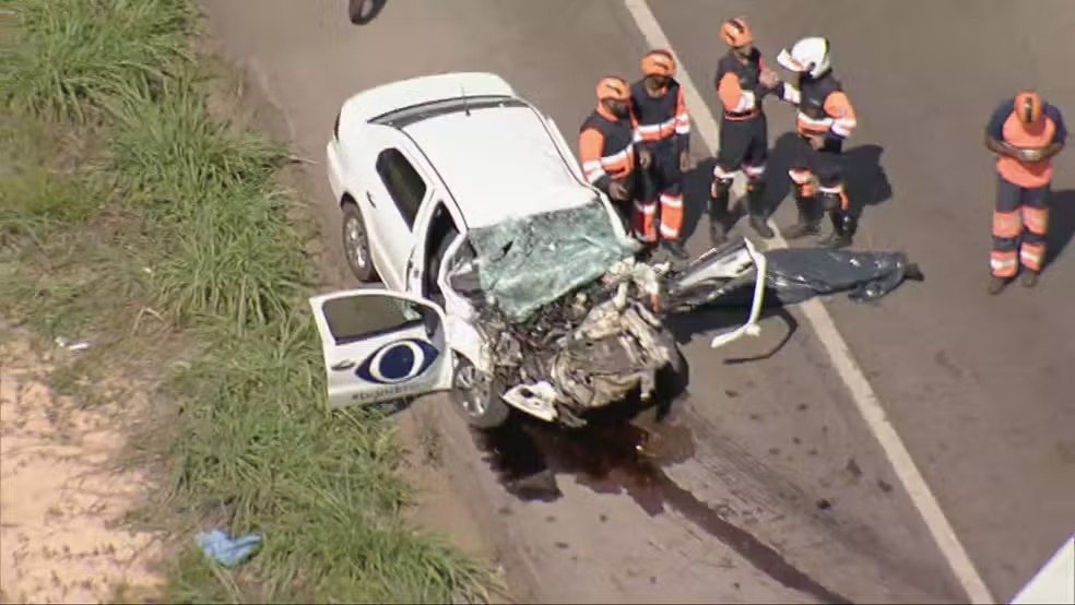 Cinegrafista da Band morre em acidente na BR-381, repórter fica gravemente ferida