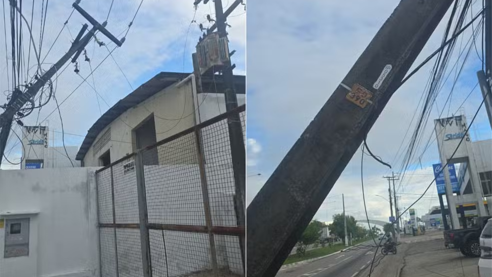 Caminhão bate em poste e deixa mais de 7 mil casas sem luz em Natal