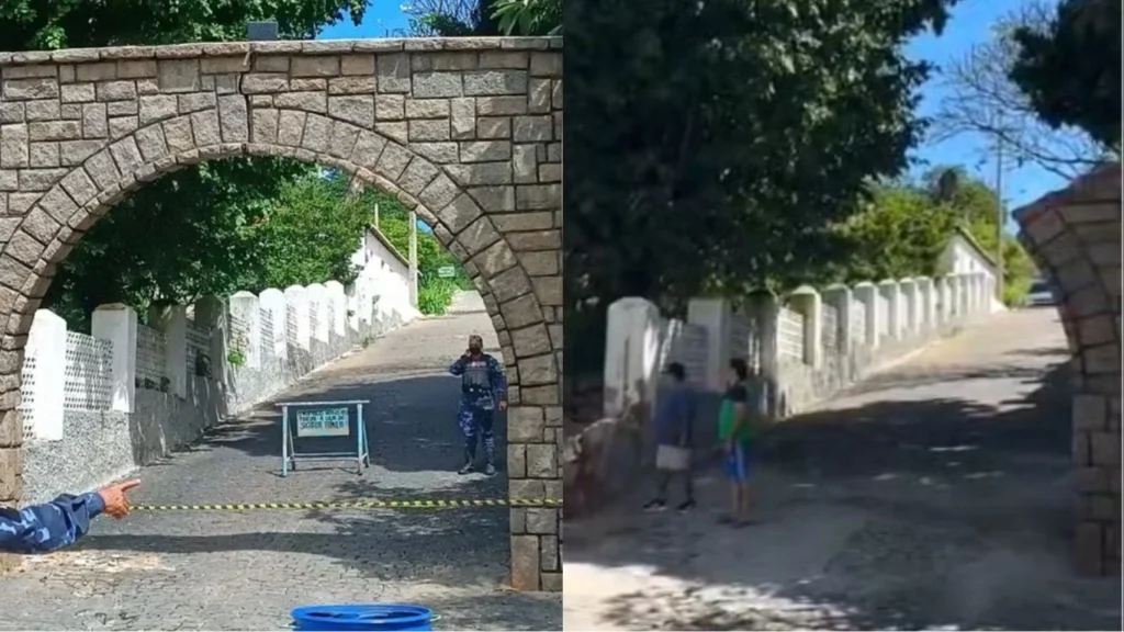 Arco do Santuário de Patu é derrubado após colisão de veículo