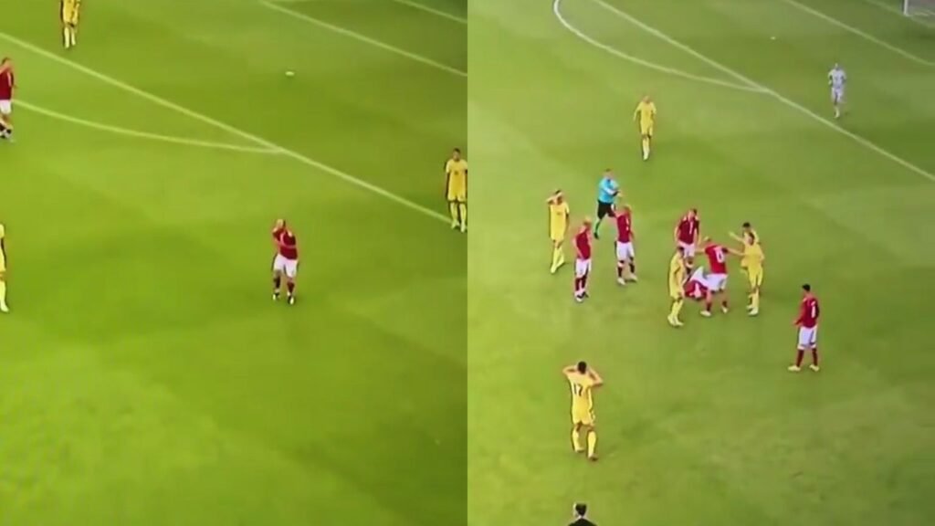 Eriksen passa mal novamente em campo e jogo é interrompido